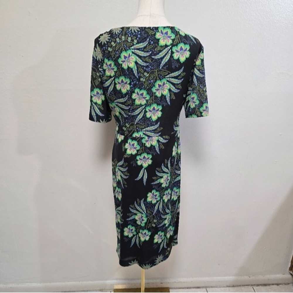 ETRO Floral Print Faux Wrap Knee Length Dress Siz… - image 4