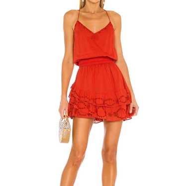 Orange Karina Grimaldi Lucia mini sundress - image 1