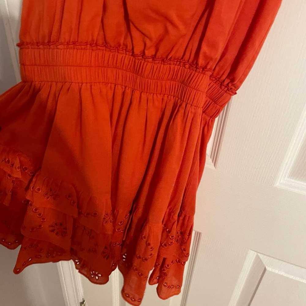 Orange Karina Grimaldi Lucia mini sundress - image 4