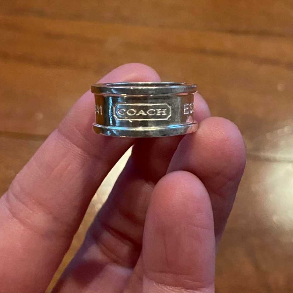 Vintage Coach Est. 1941 Sterling Silver Ring Size… - image 1