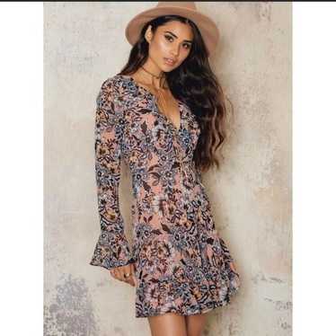 For Love & Lemons Gracie Floral Ruffle Mini Dress - image 1