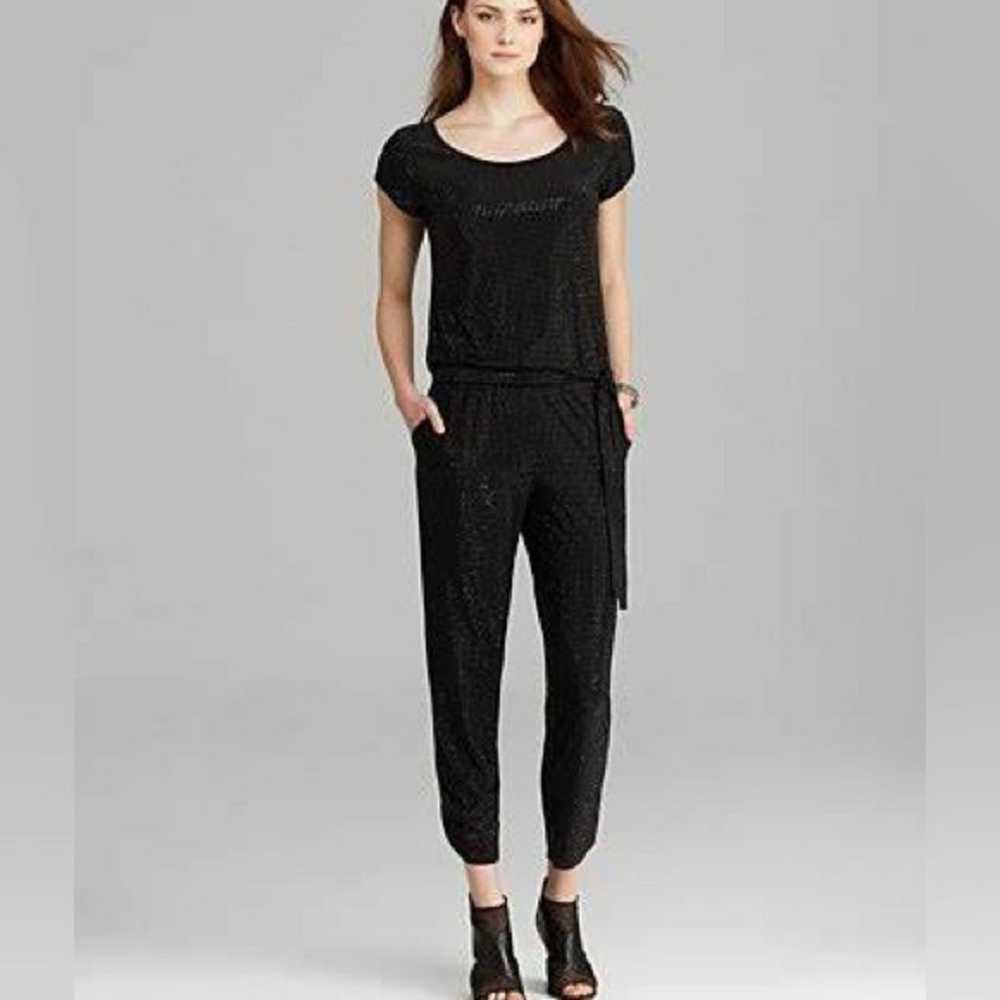 Grayse Jumpsuit Diamond Pave Cowl Neck Navy Stud … - image 12