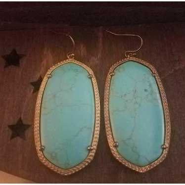 Kendra Scott Turquoise Blue Earrings