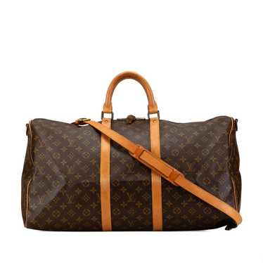 Louis Vuitton Keepall leather travel bag