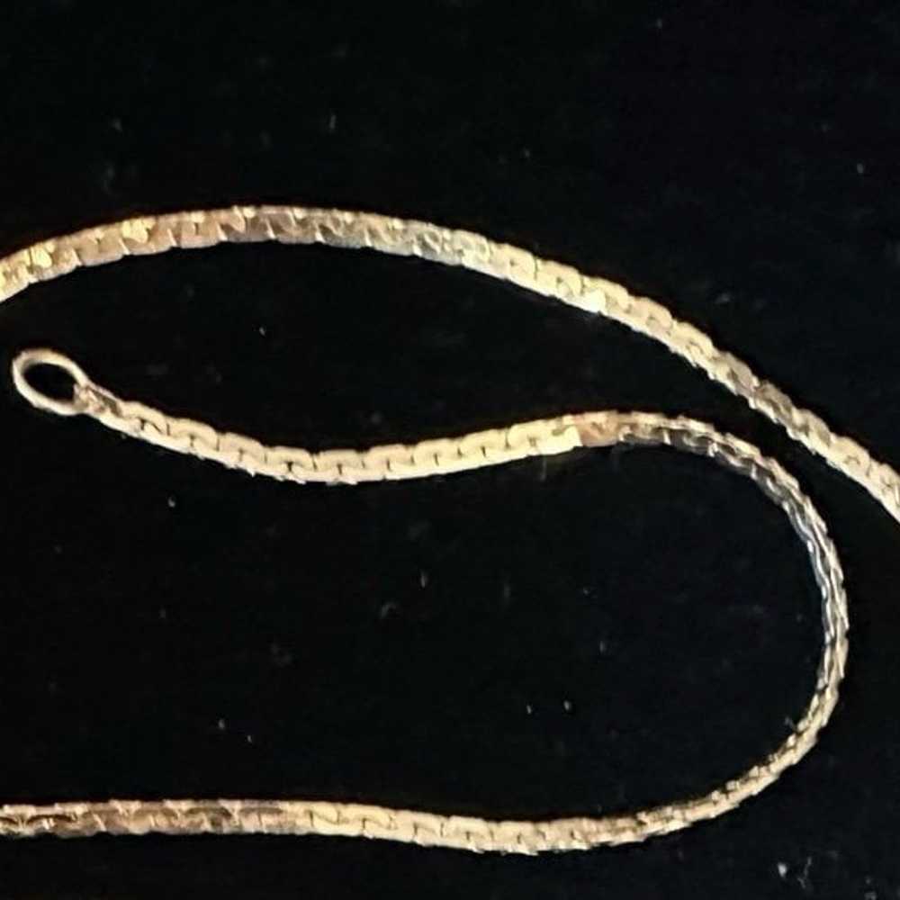 VINTAGE  14K DAINTY CHAIN /BRACELET ITALY - image 2