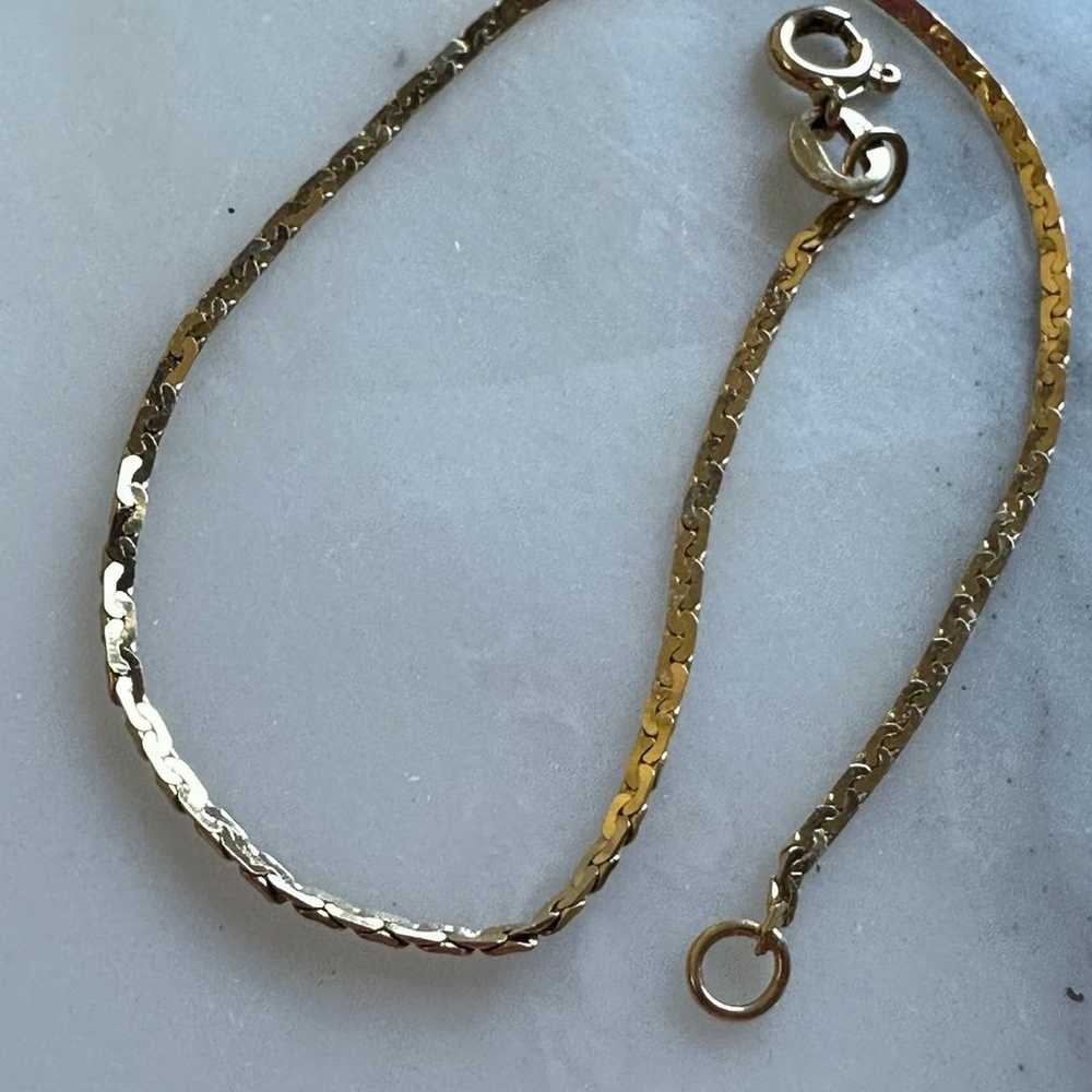 VINTAGE  14K DAINTY CHAIN /BRACELET ITALY - image 8