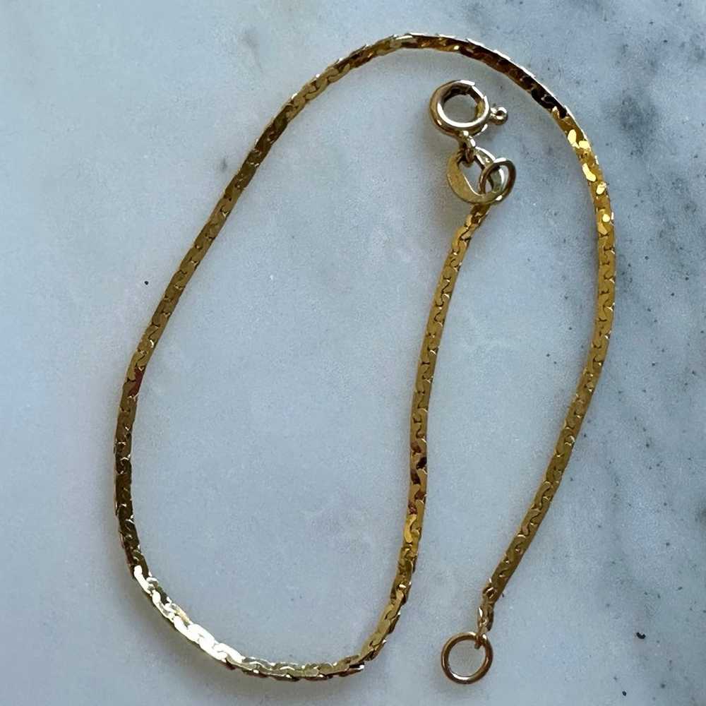 VINTAGE  14K DAINTY CHAIN /BRACELET ITALY - image 9