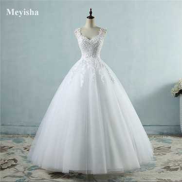 ZJ9076 Ball Gowns Spaghetti Straps White - image 1