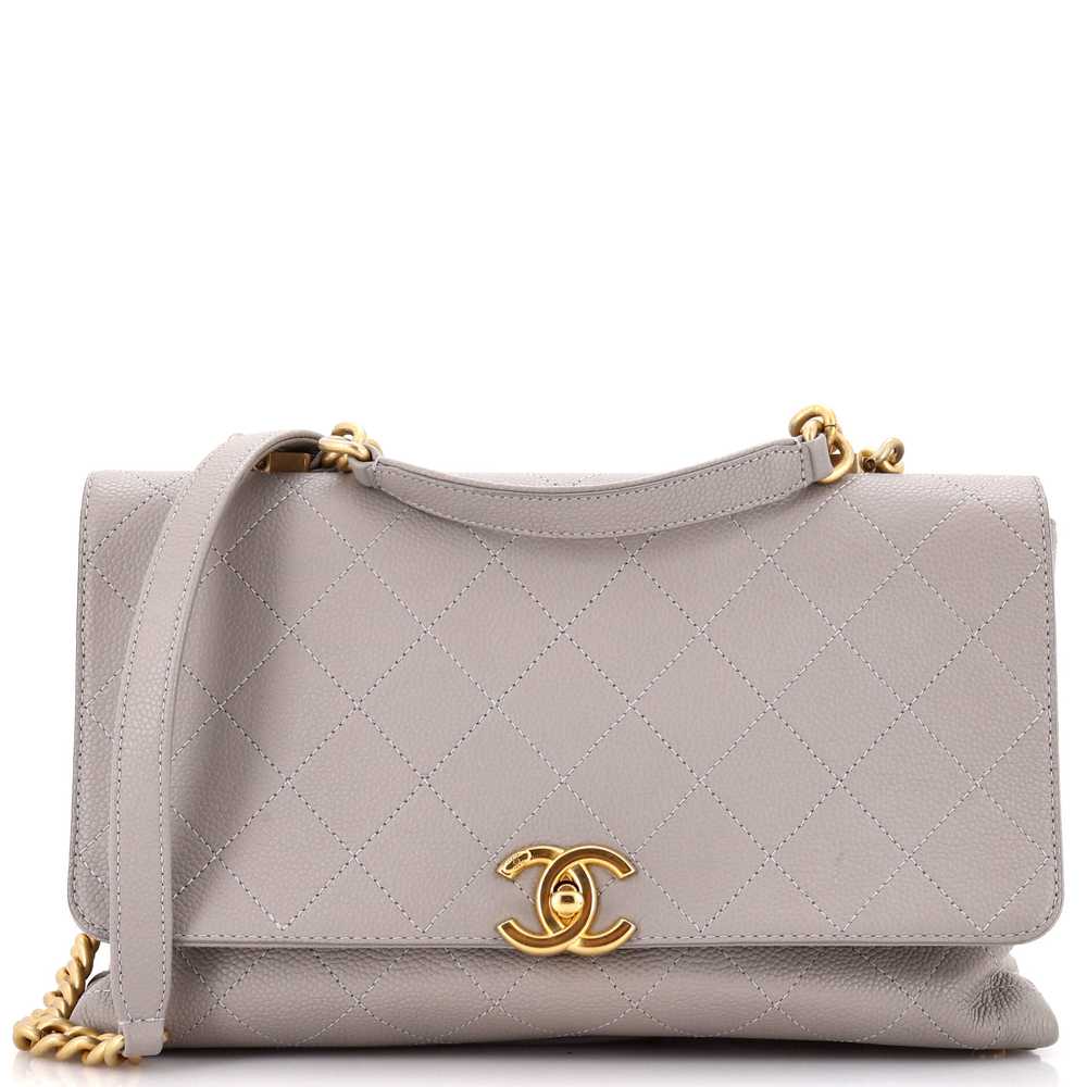 CHANEL Chic Affinity Top Handle Bag Stitched Cavi… - image 1