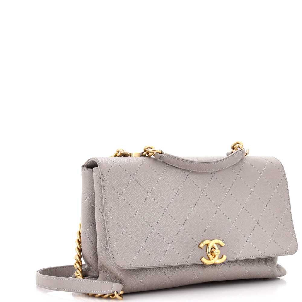 CHANEL Chic Affinity Top Handle Bag Stitched Cavi… - image 3