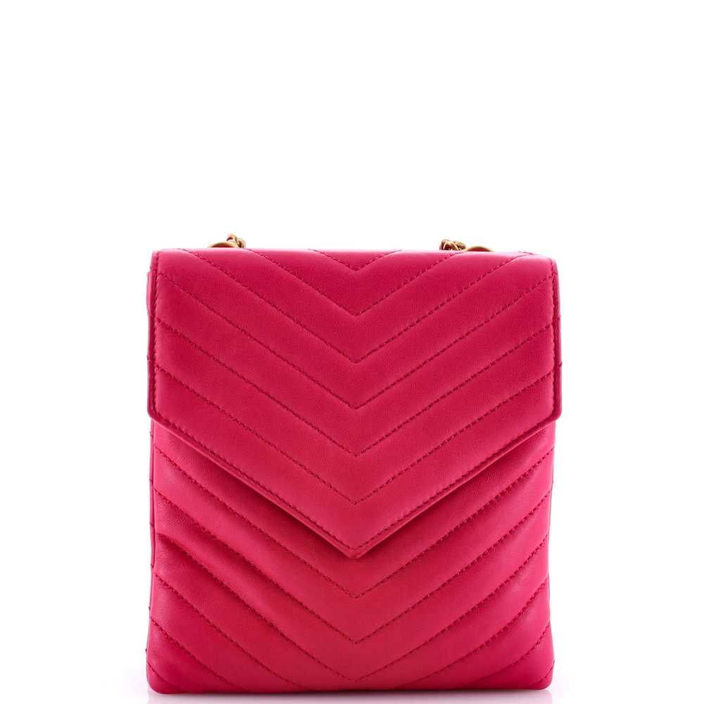 Saint Laurent Double Flap Bag Chevron Leather - image 3