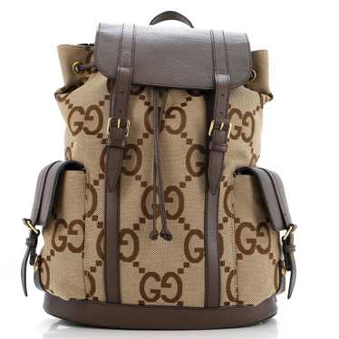 GUCCI Double Pocket Belt Backpack Jumbo GG Canvas 