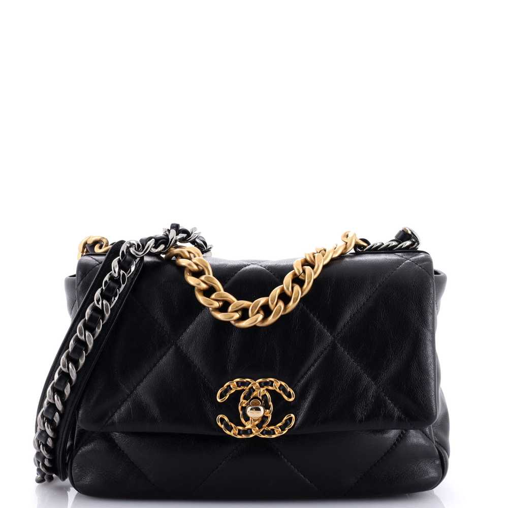 CHANEL 19 Flap Bag Quilted Leather Medium - image 1