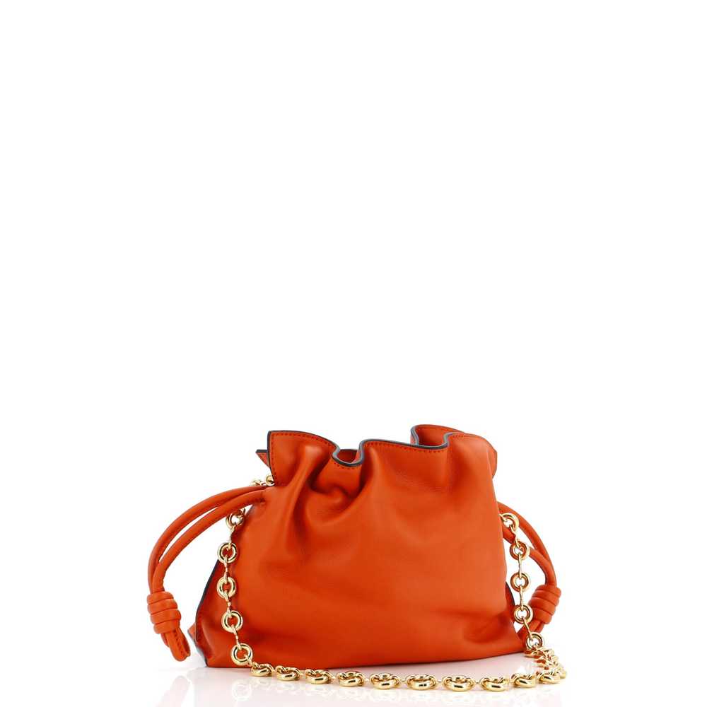 LOEWE Flamenco Knot Donut Chain Clutch Leather Mi… - image 2