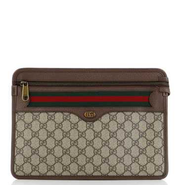 GUCCI Ophidia Flap Belt Bag GG Coated Canvas