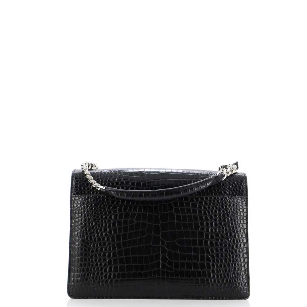 Saint Laurent Sunset Crossbody Bag Crocodile Embo… - image 3