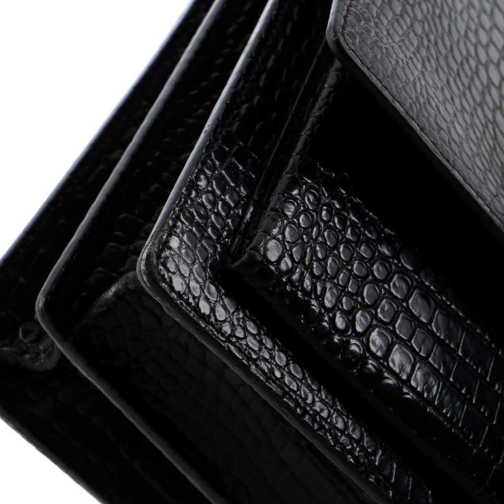 Saint Laurent Sunset Crossbody Bag Crocodile Embo… - image 7