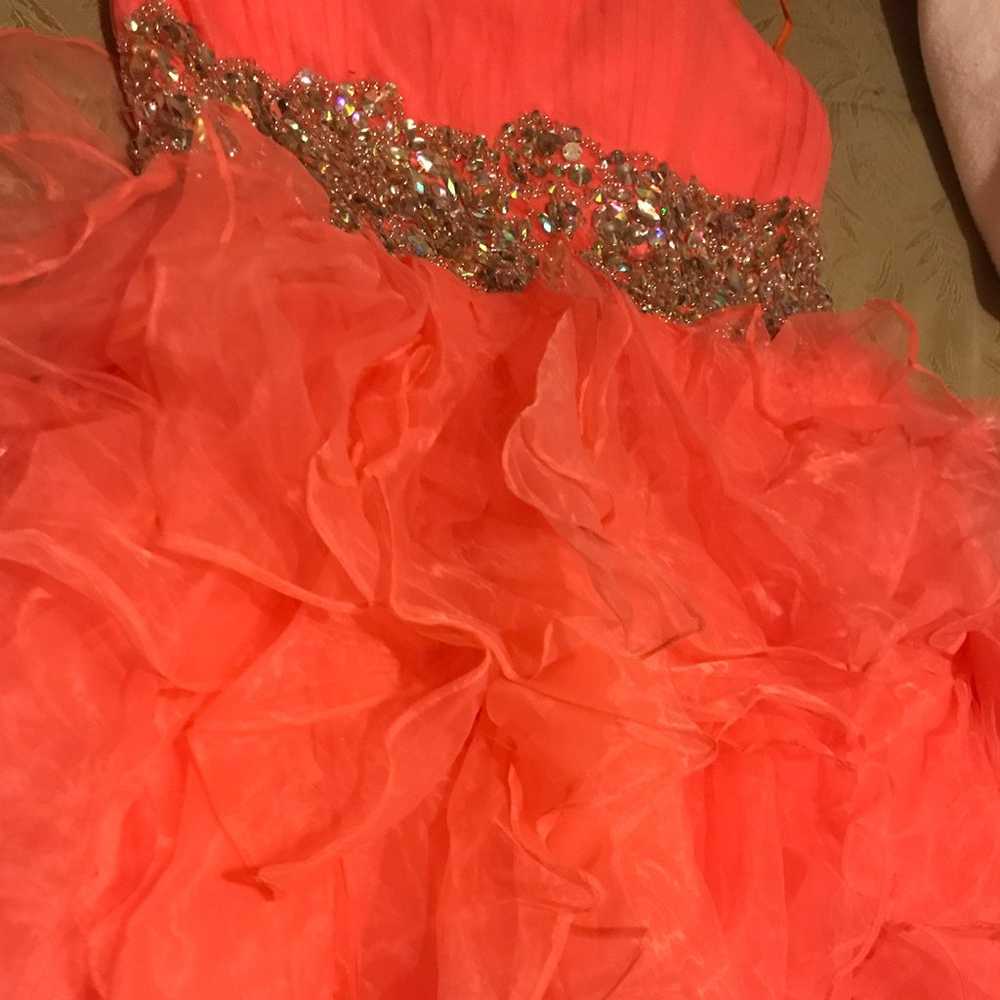 Short Coral Prom Dress - image 4