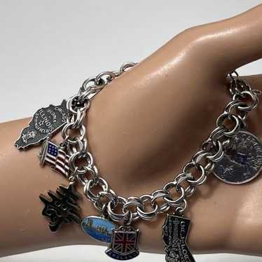 Charm Bracelet GORHAM SILVER Bracalet With CHARM … - image 1