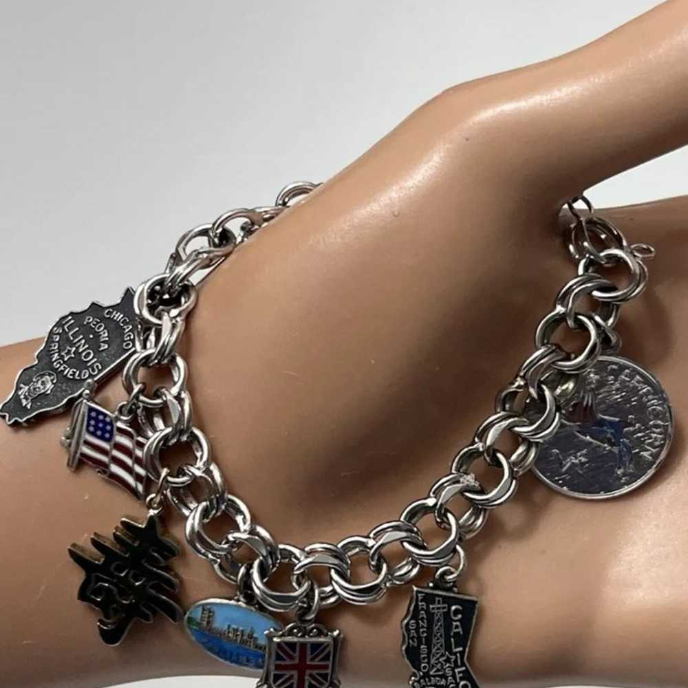 Charm Bracelet GORHAM SILVER Bracalet With CHARM … - image 2