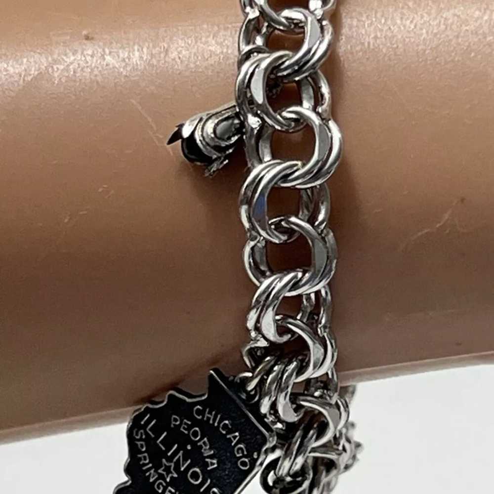 Charm Bracelet GORHAM SILVER Bracalet With CHARM … - image 8