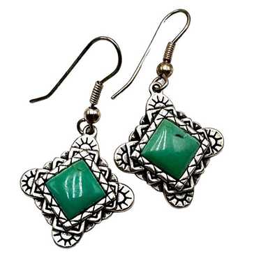 Carolyn Pollack Green Turquoise Sterling Silver C… - image 1