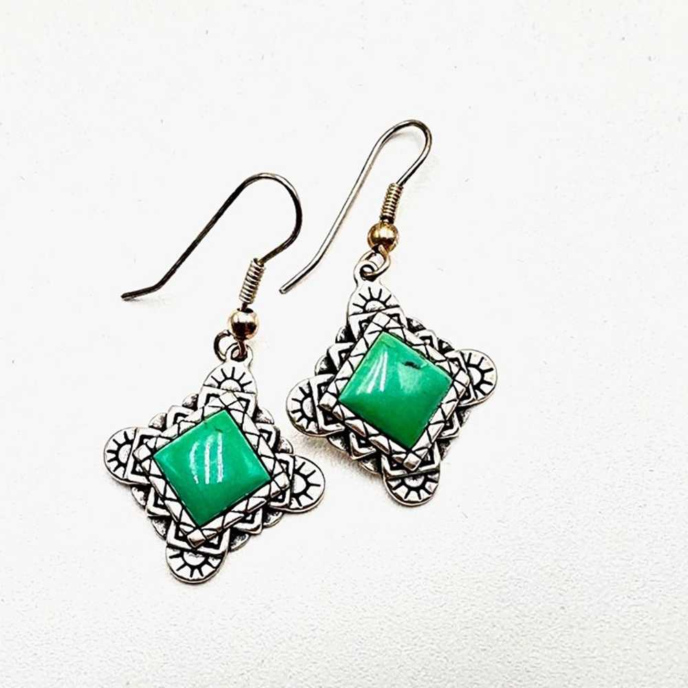 Carolyn Pollack Green Turquoise Sterling Silver C… - image 2