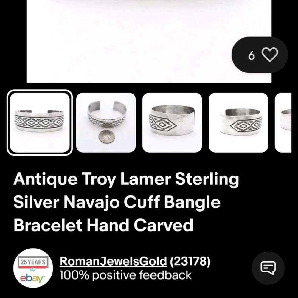 Tony Laner Sterling Silver Navajo Bracelet - image 4