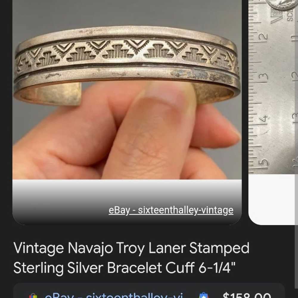 Tony Laner Sterling Silver Navajo Bracelet - image 6