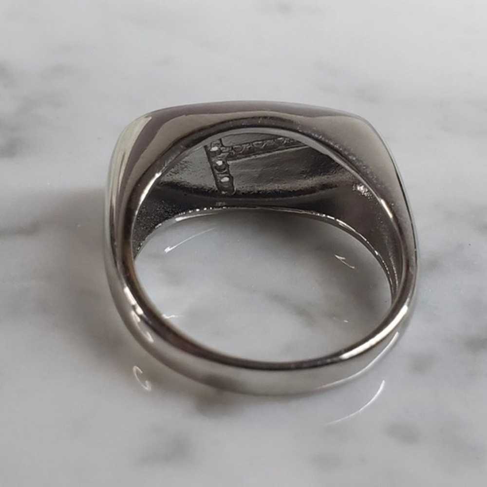 Womens Vintage Estate Sterling Silver Modernist O… - image 3