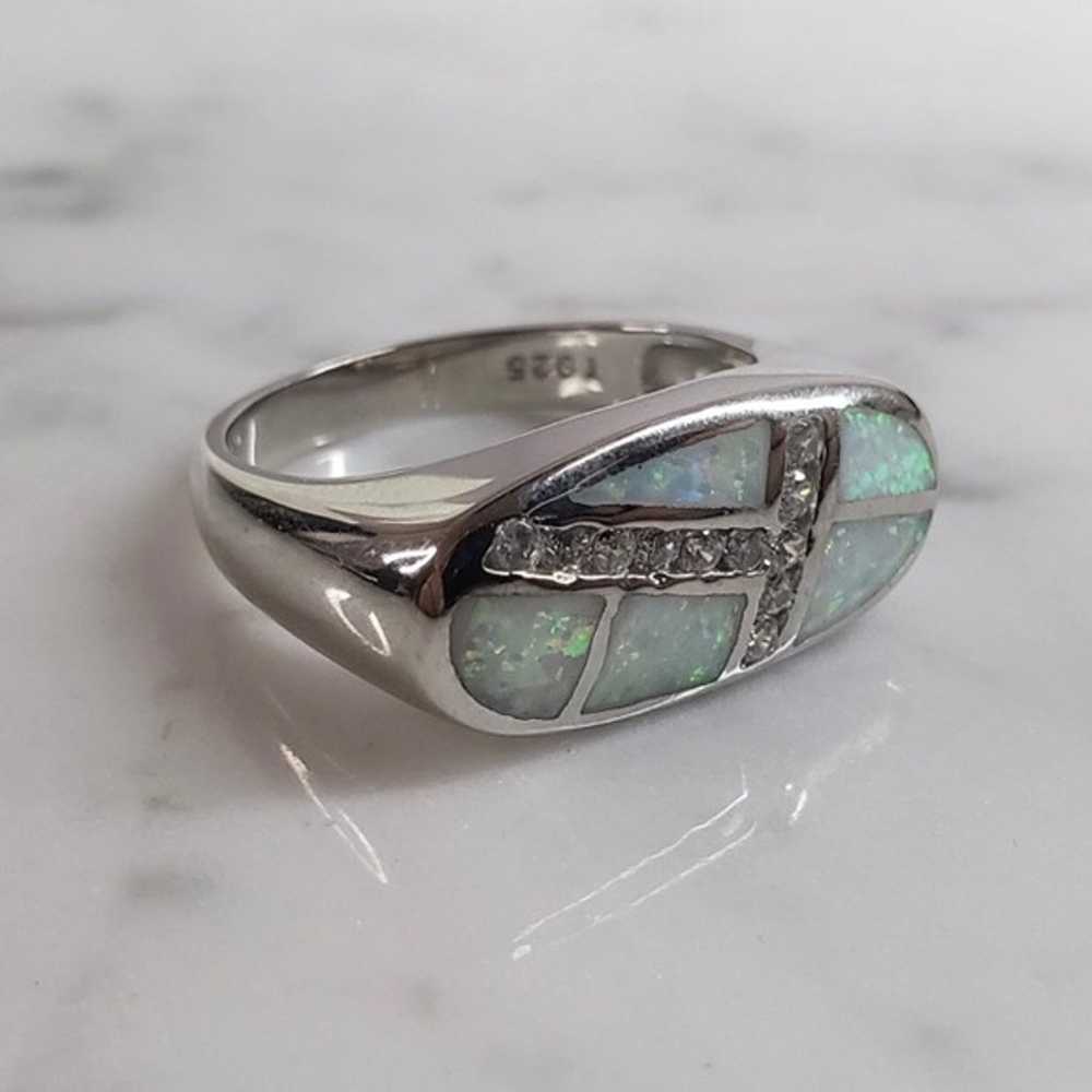 Womens Vintage Estate Sterling Silver Modernist O… - image 4