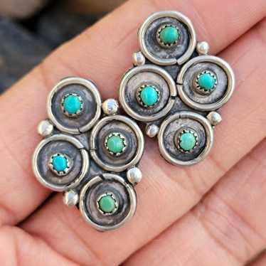 Native American Zuni vintage snake eye turquoise … - image 1