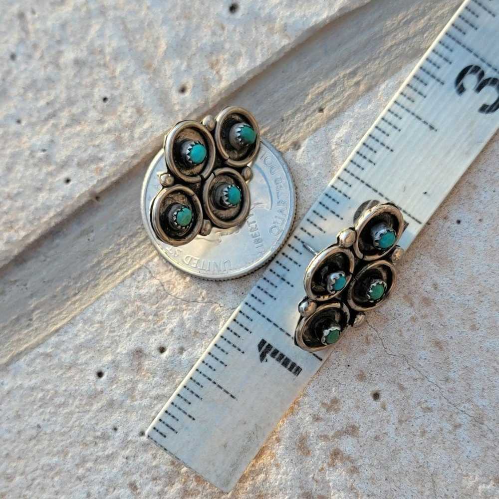 Native American Zuni vintage snake eye turquoise … - image 7