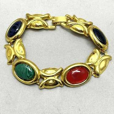 Vintage Jeweled Gold Tone Bracelet