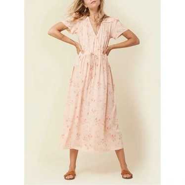 Christy Dawn The Dawn Floral Midi Dress in Coral F