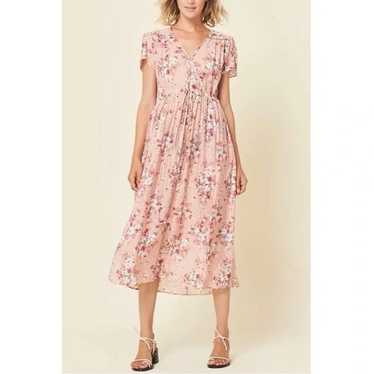 Christy Dawn The Dawn Floral Midi Dress in Rose Fl