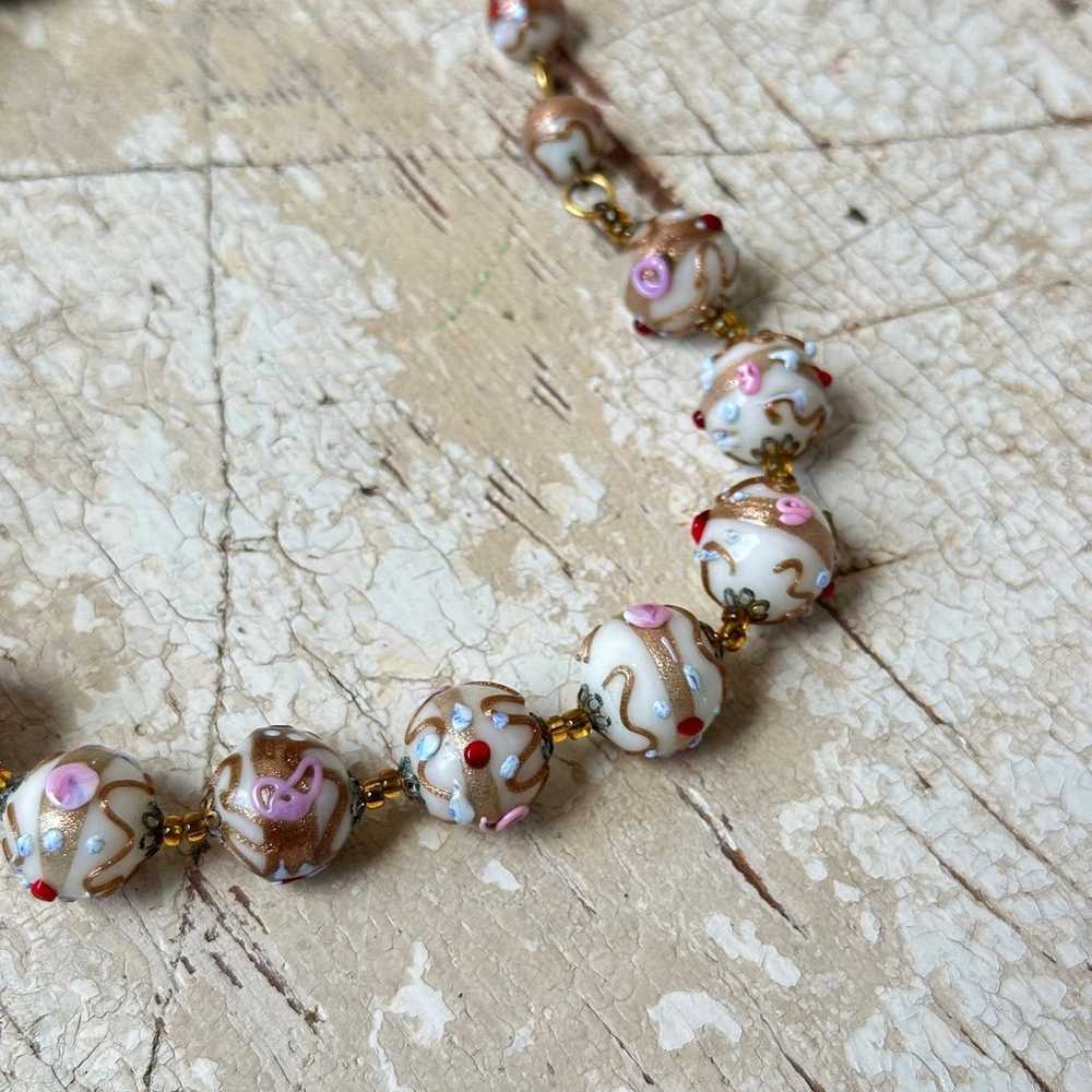 VINTAGE MURANO VENETIAN GLASS WEDDING CAKE BEAD N… - image 4