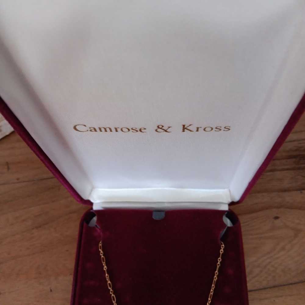 Camrose & kross JBK Rhinestone citrine cross neck… - image 3