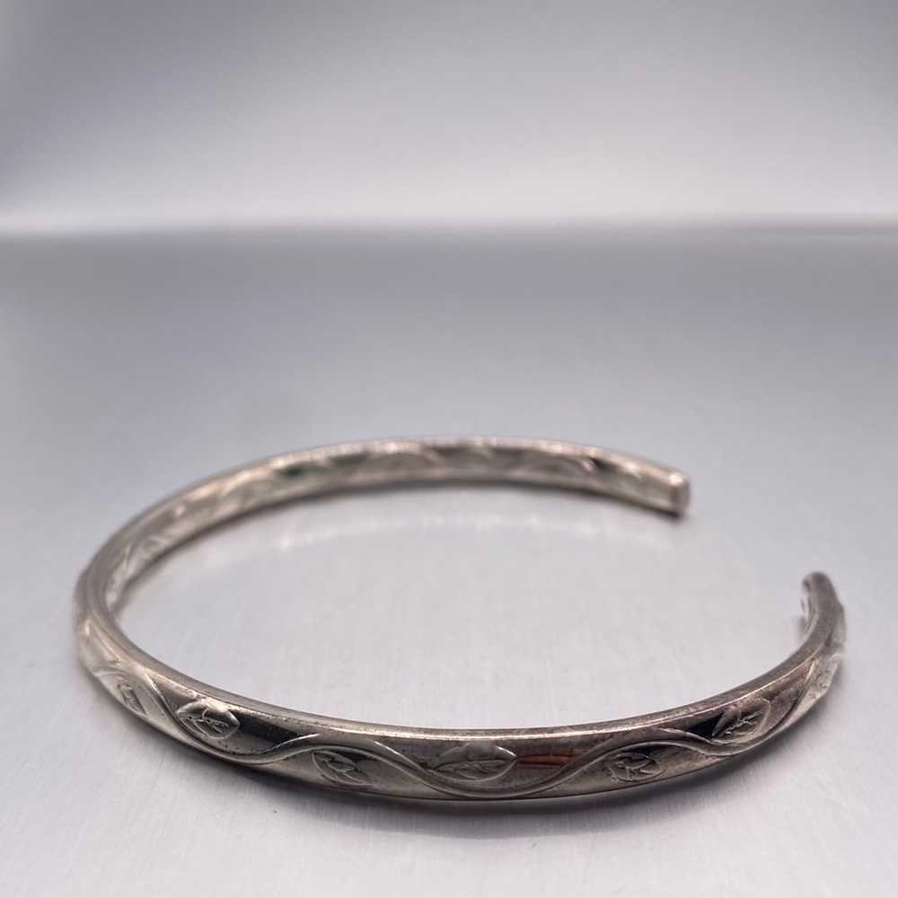 Vintage Japanese Sterling Silver Cuff - image 3