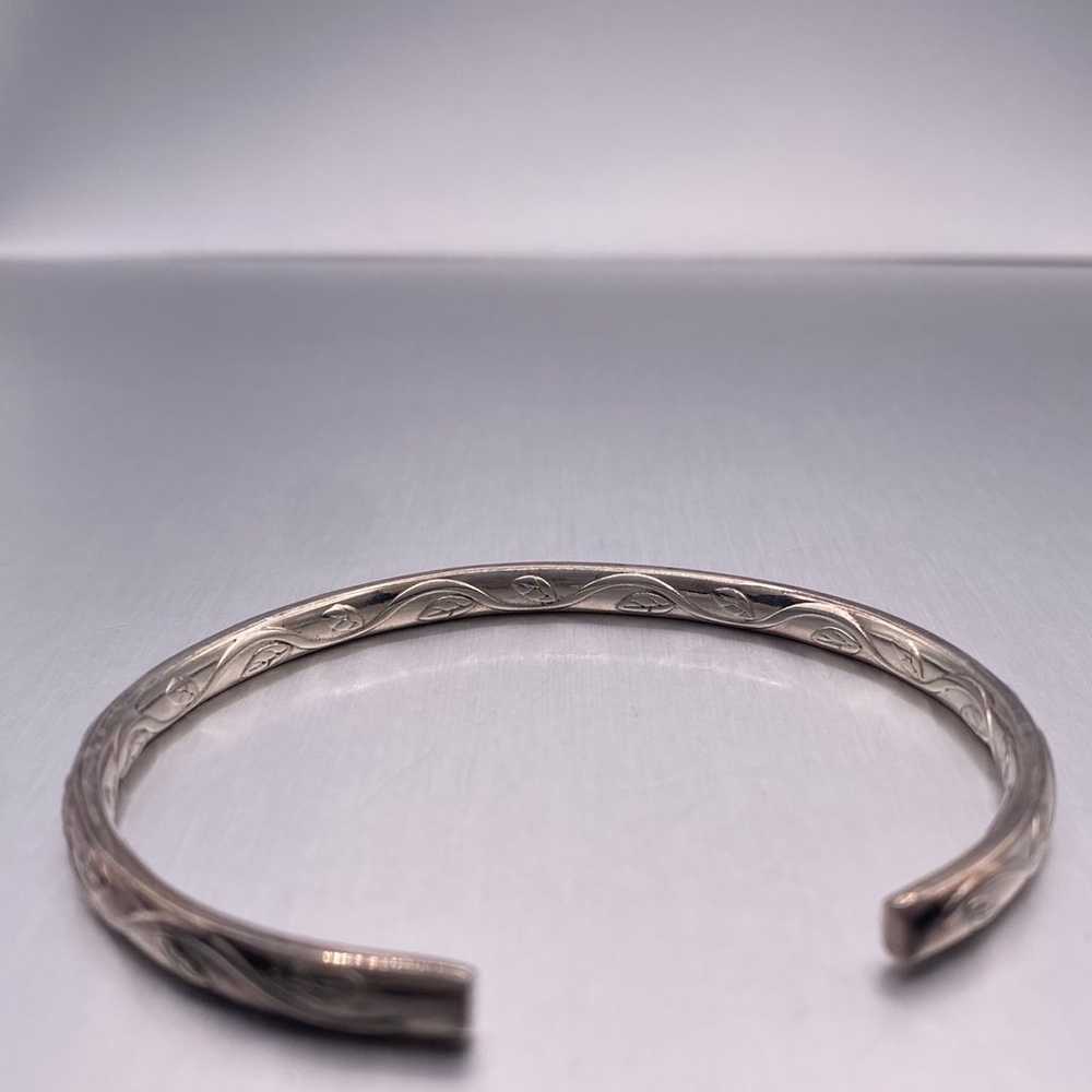 Vintage Japanese Sterling Silver Cuff - image 4