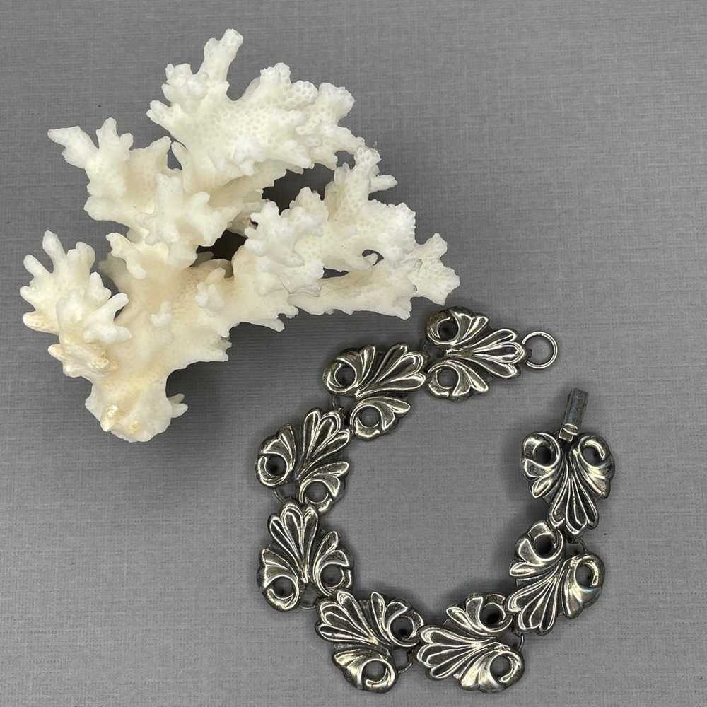 Vintage Art Nouveau sterling silver bracelet - image 10