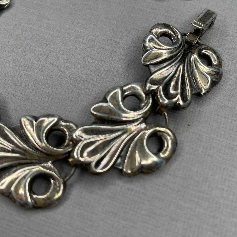 Vintage Art Nouveau sterling silver bracelet - image 3