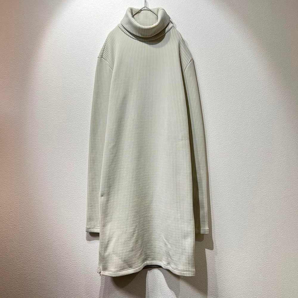 Rare MM6 Turtleneck Zip Slit Ribbed Sweatshirt Dr… - image 3