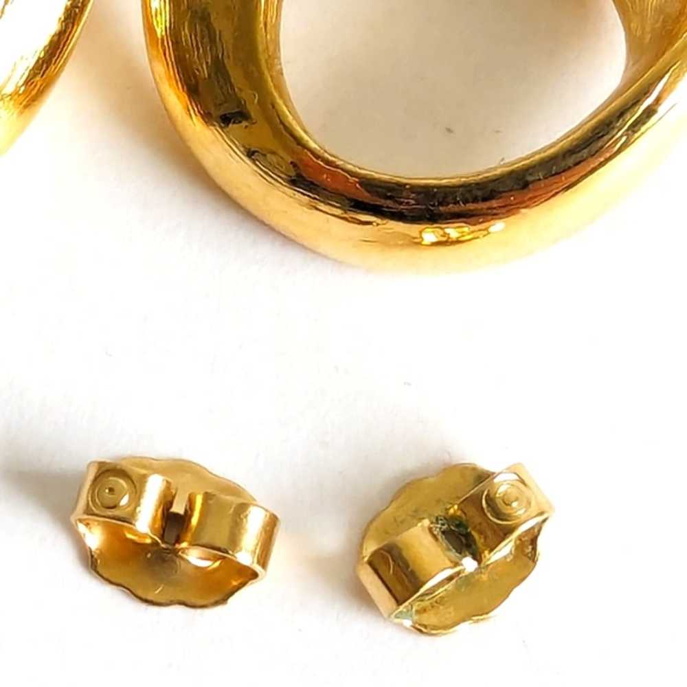 Swarovski S.A.L. Vintage Crystal Gold Plated Earr… - image 4