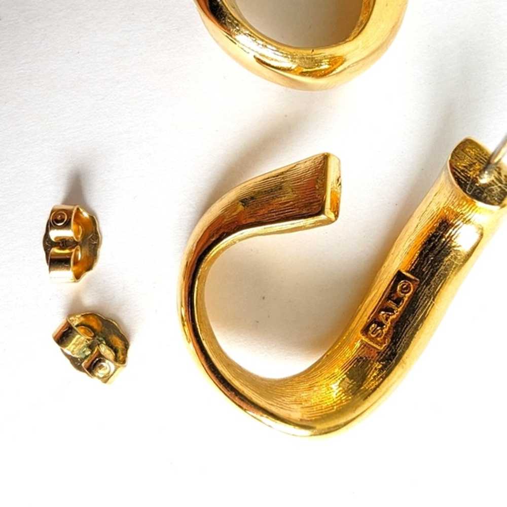 Swarovski S.A.L. Vintage Crystal Gold Plated Earr… - image 9