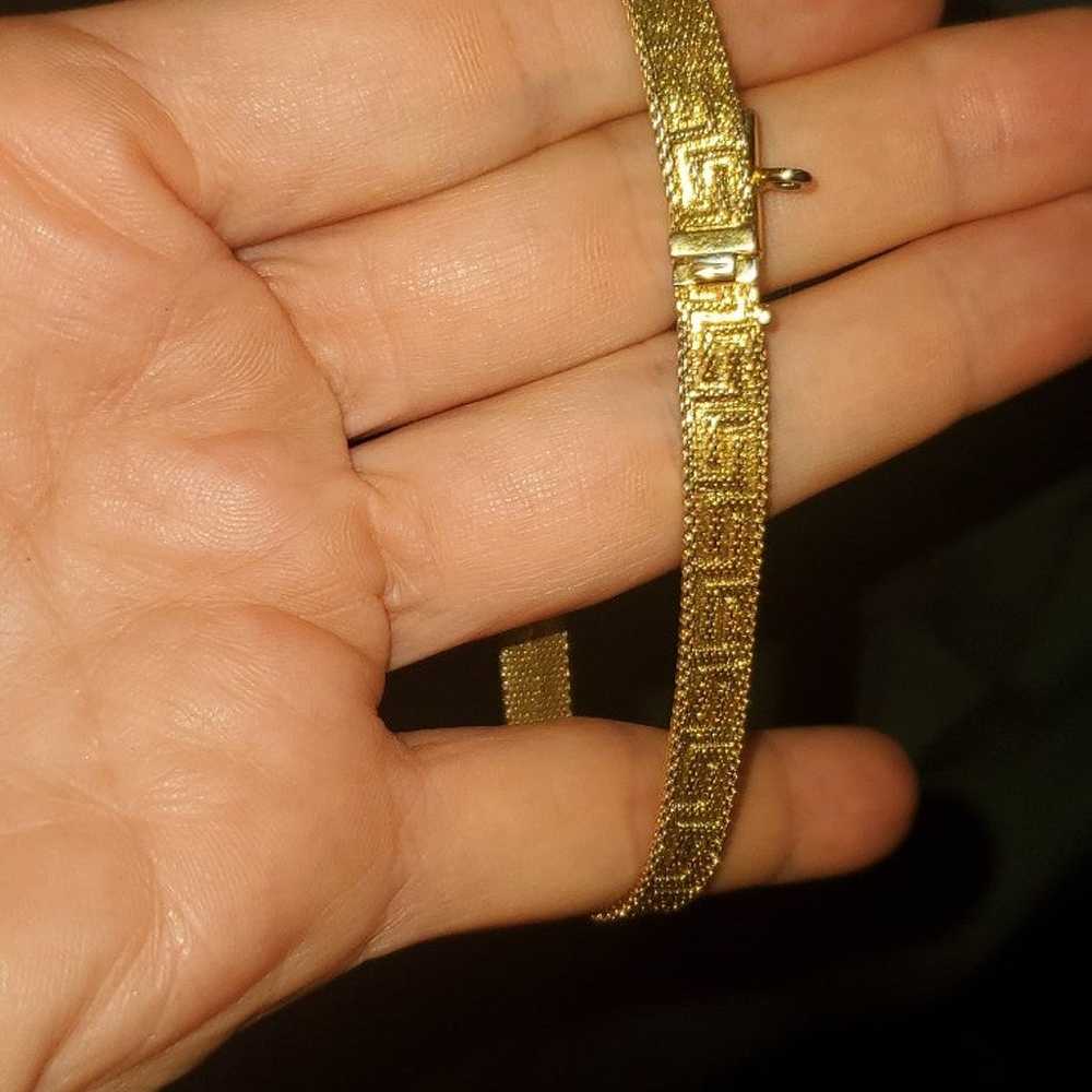 Vintage grosse gold plated bracelet. - image 2