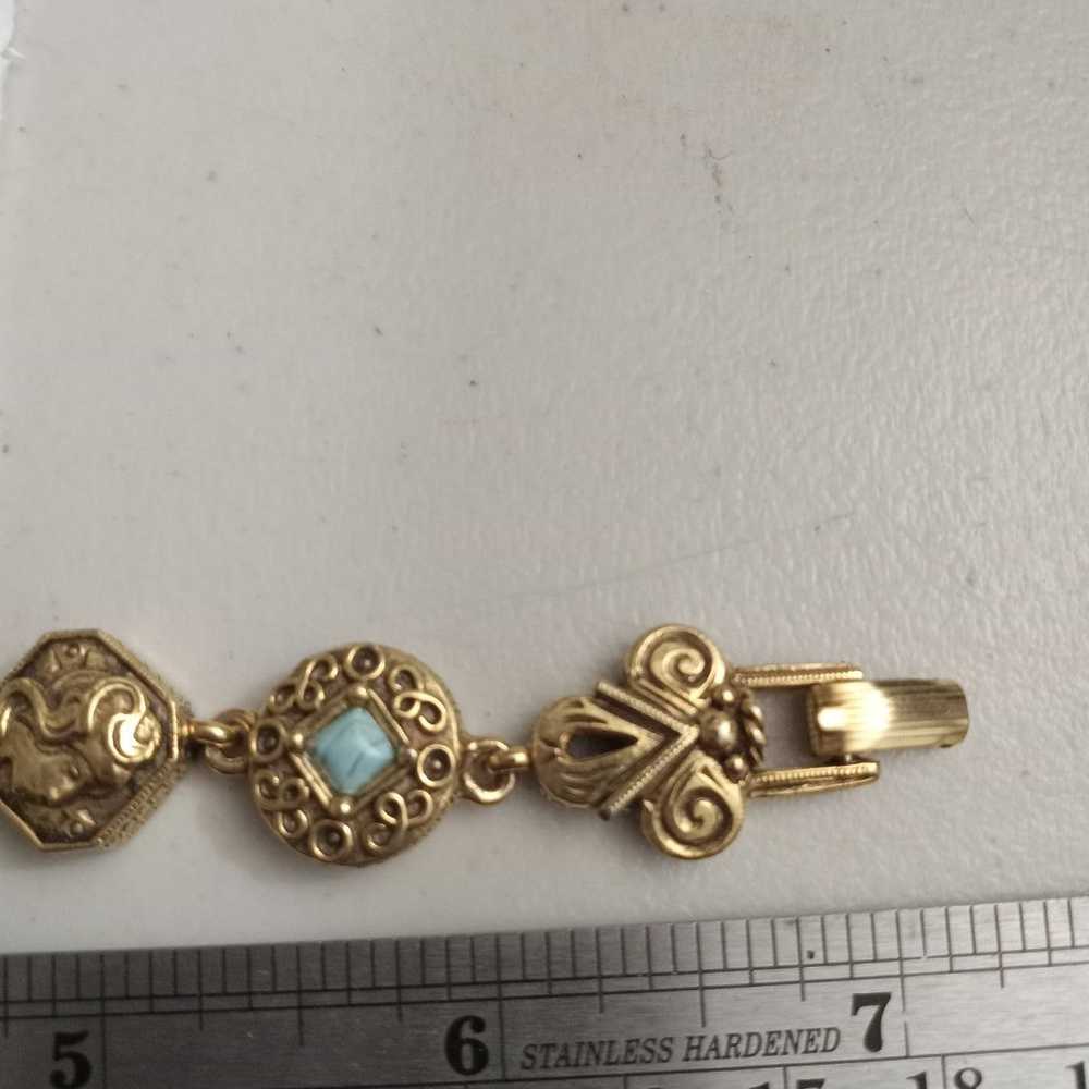 Vintage RARE Find Signed Goldette bracelet - image 3