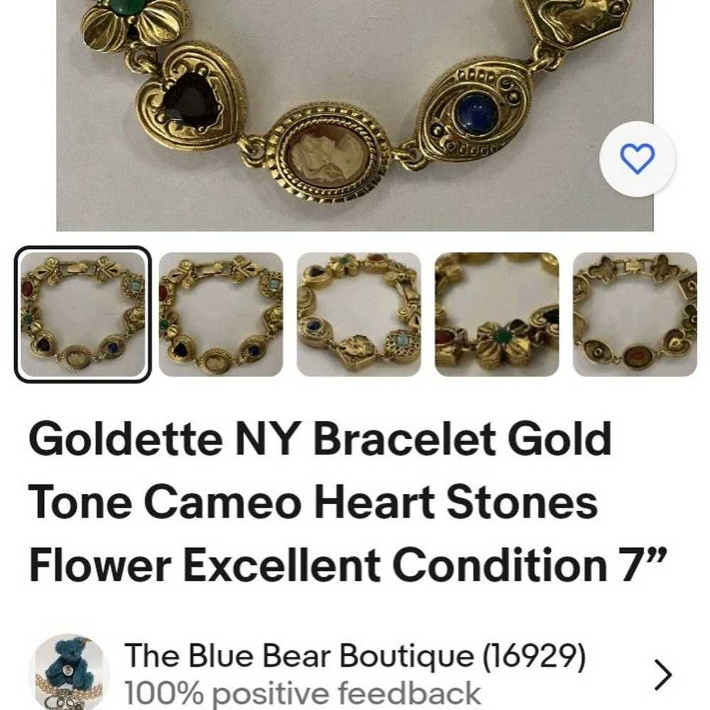 Vintage RARE Find Signed Goldette bracelet - image 6