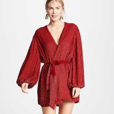 Retrofete Gabrielle sequin robe wrap dress