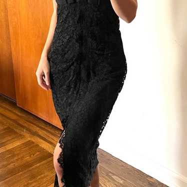 Dolce and Gabbana black lace dress IT40